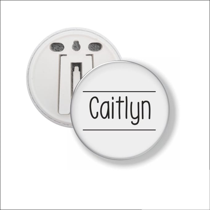 Button Met Clip 58 MM - Caitlyn