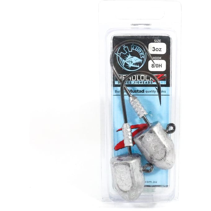 Tackle Tactics TT Headlockz HD Jig Head 3 oz 8/0 H 2/pak (3382) white