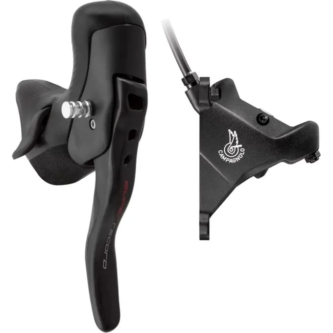 Campagnolo Super Record Hydraulic Eps 160 Mm Linker Remhendel Met Schakelaar Zwart 2s