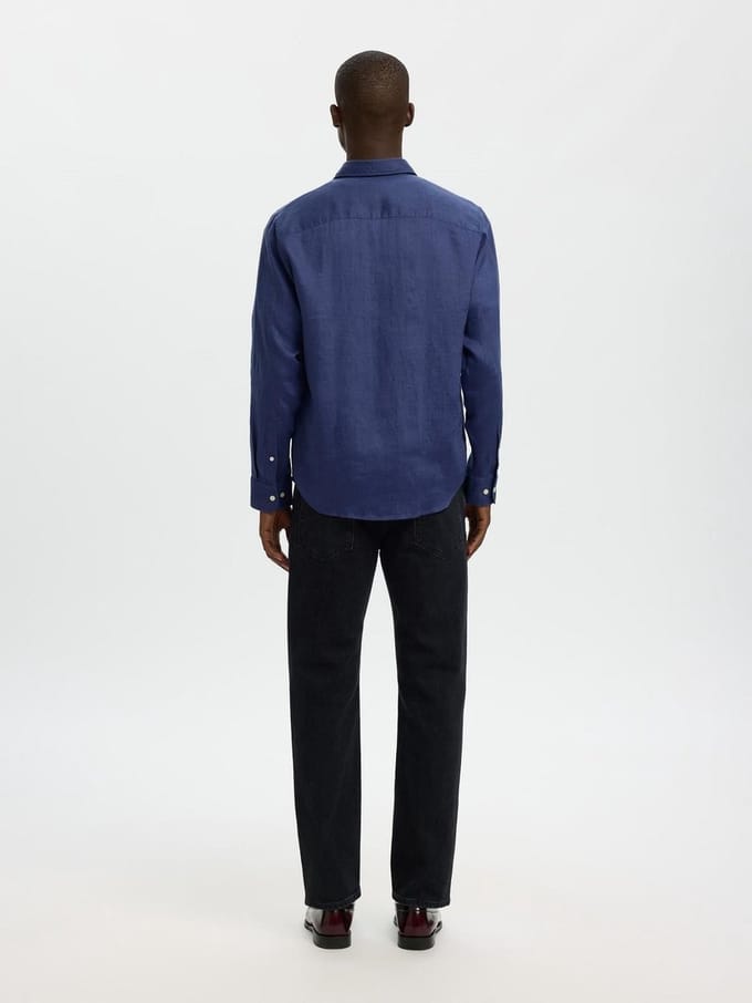 regular fit vrijetijdshemd van puur linnen model 'REGKYLIAN'