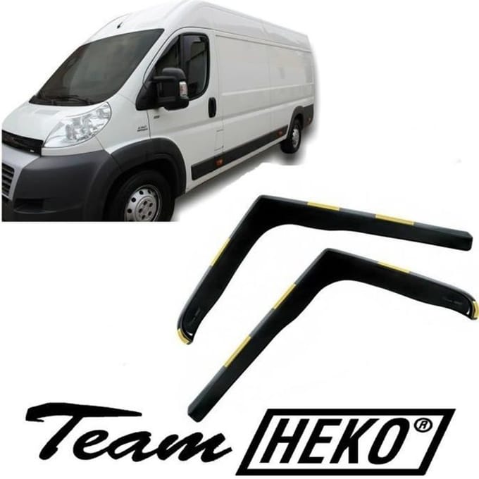 Déflecteurs d'air - J&J AUTOMOTIVE - Heko - Fumé - Pour Citroen Ducato 2006-2014 - Installation facile