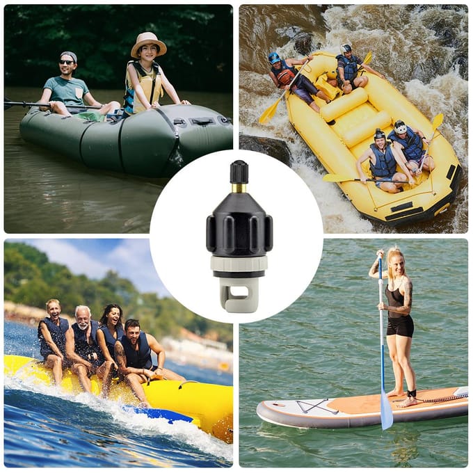 Opblaasbare boot SUP pompadapter Luchtpompconverter Universele pompadapter Luchtventieladapter Pomp oranje/grijs