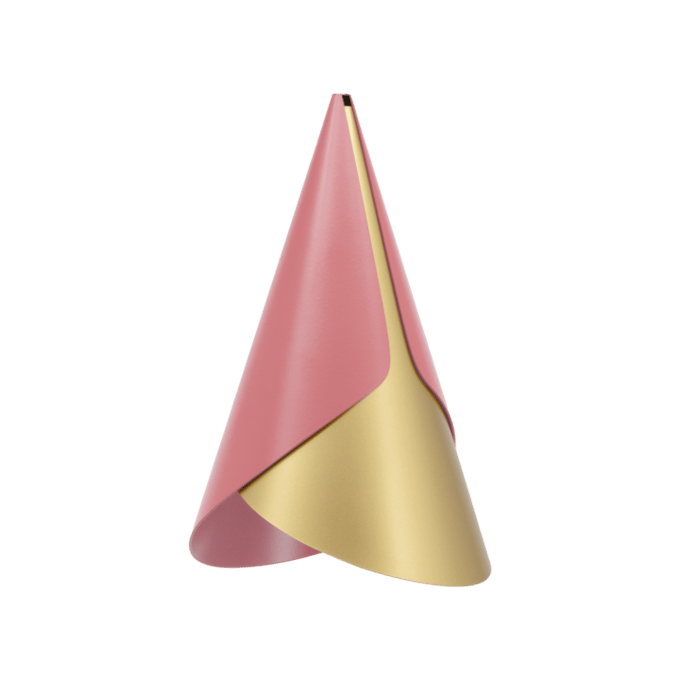 Umage Cornet Nuance Lampenkap Roze/ Messing