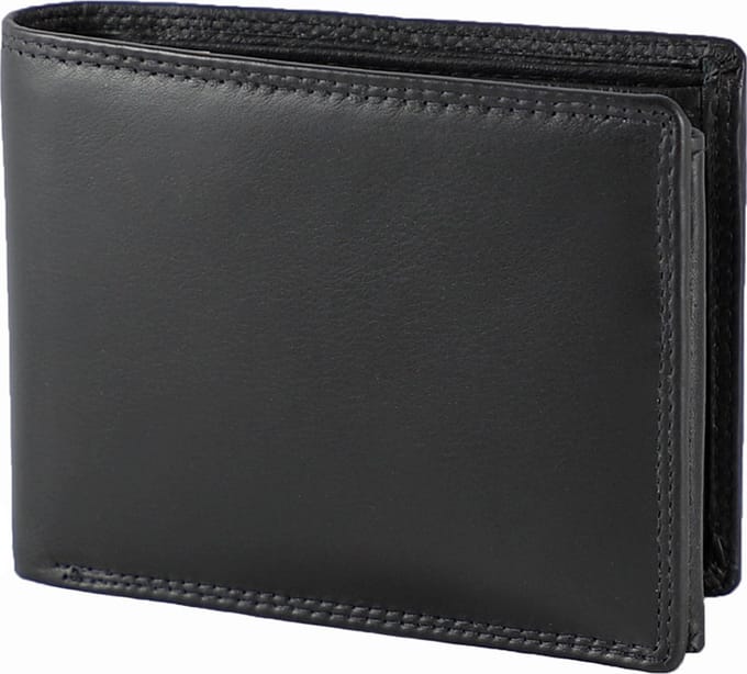 Houtkamp Leren Heren Portemonnee - Billfold - Nappa Leer - Zwart