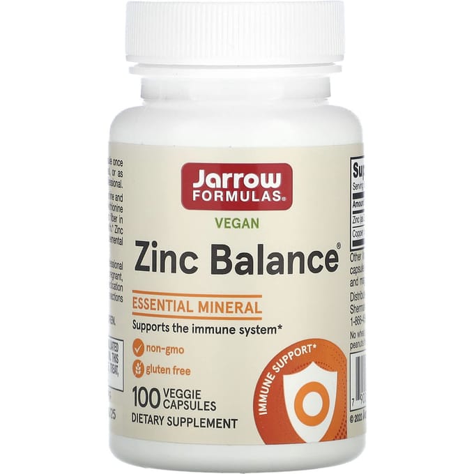 Jarrow Formulas, Vegan Zinc Balance, 100 Plantaardige Capsules