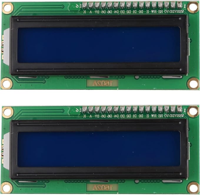 2 Stuks I2C 1602 LCD Display Module 16x2 met Blauw Achtergrondlicht voor Raspberry Pi en Arduino Projecten