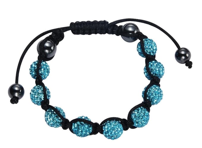 Behave Geknoopte armband met kralen en steentjes