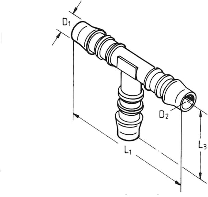 Wurth - T-slangkoppelingen - T-slangkoppeling x 10 st