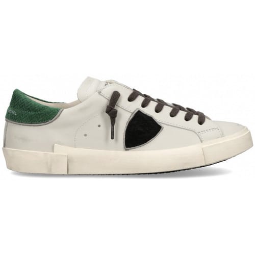 Korte Broek Philippe Model PRLU VD07 PRSX LOW MAN-VEAU DAIM BLANC VERT