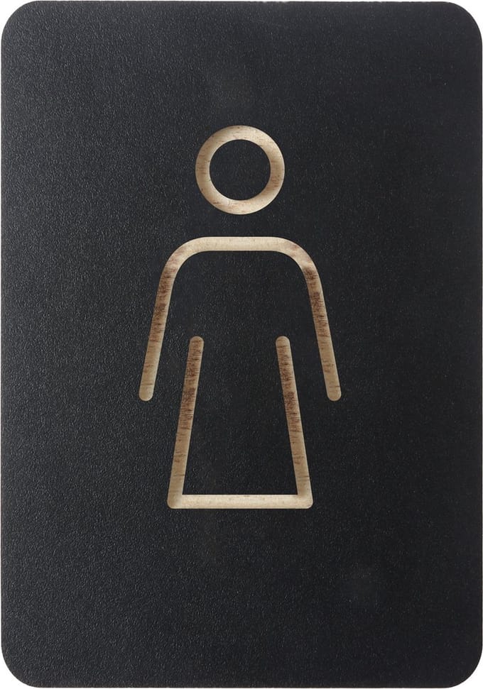 Europel Pictogrambord Vrouw Zwart