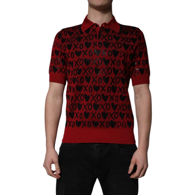 Korte Mouwen Polo Shirt Xoxo Patroon