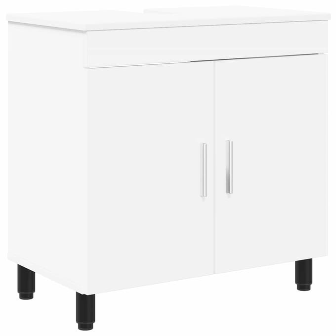 vidaXL - Badkamer - vaniteitsunit - Wit - 60 - x - 35 - x - 60 - cm - Bewerkt - hout