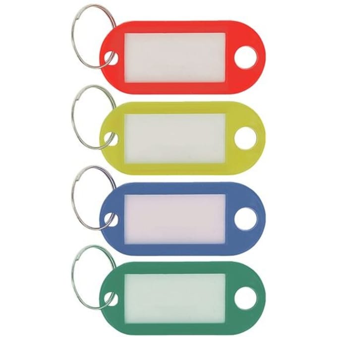 Westcott sleutelhanger - 4 stuks in plastic box - met verwisselbaar etiket - AC-E10654