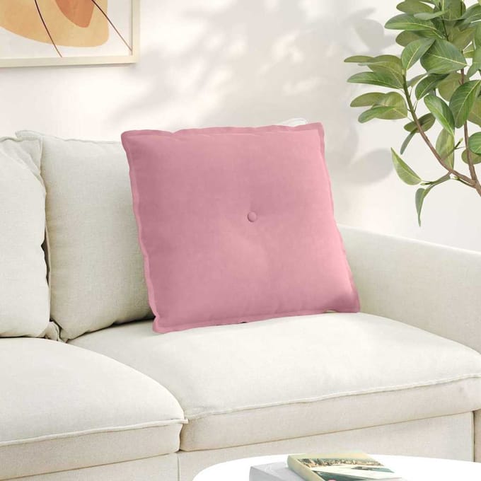 vidaXL - Rugkussen - Roze - 60 - x - 50 - x - 19 - cm - Corduroy - stof