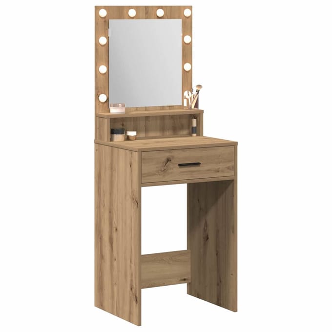 vidaXL - Kaptafel - Artisan - Eiken - 50 - x - 41 - x - 135 - cm - Bewerkt - hout