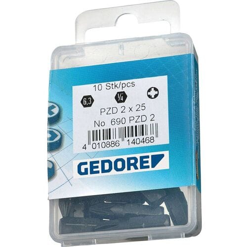 Gedore 6539180 685 4 S-010 Inbus-bit Aandrijving: 1/4 (6,3 mm) Uitvoering: Dop (zeskant) 4 mm 25 mm