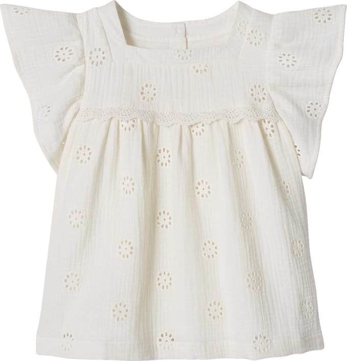 Vertbaudet Blouse van katoengaas met geborduurde bloemen