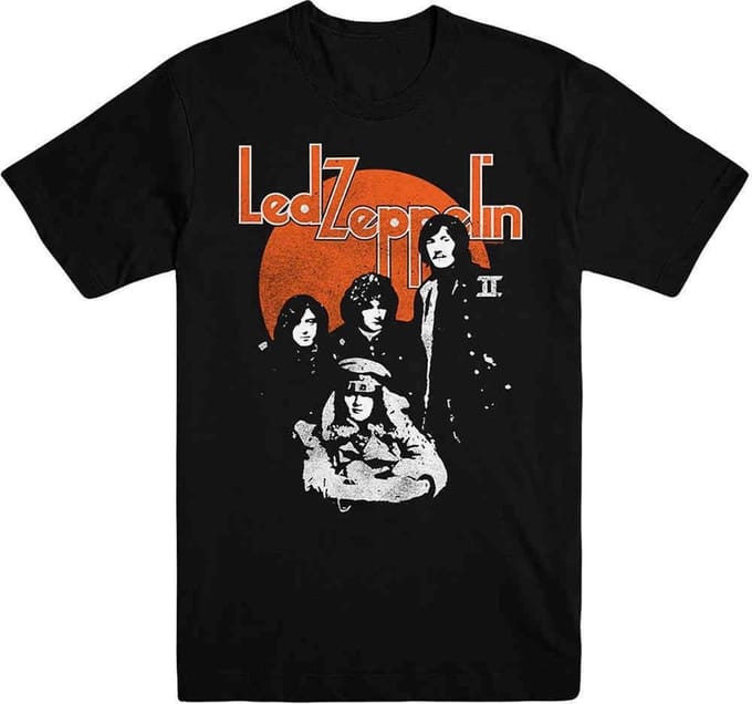 Led Zeppelin - Orange Circle Heren T-shirt - M - Zwart