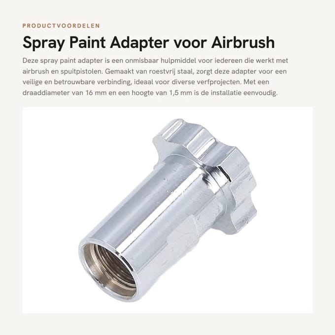 Dailygoods - Spray Paint Adapter voor Airbrush en Spuitpistolen