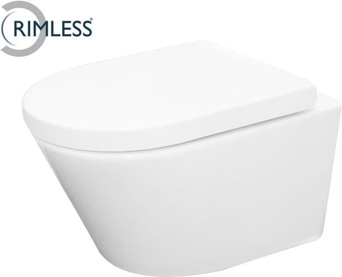 Sanifun Rimless hangtoilet Vester 520 Wit combi
