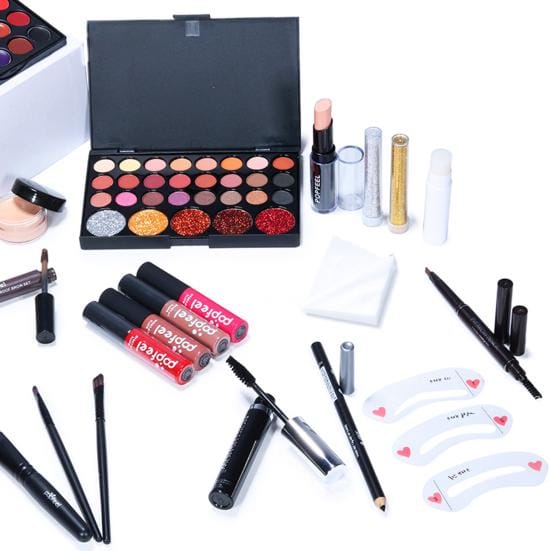 30 stks / set make-upkit professionele universele volledige set 30PCS/Set black