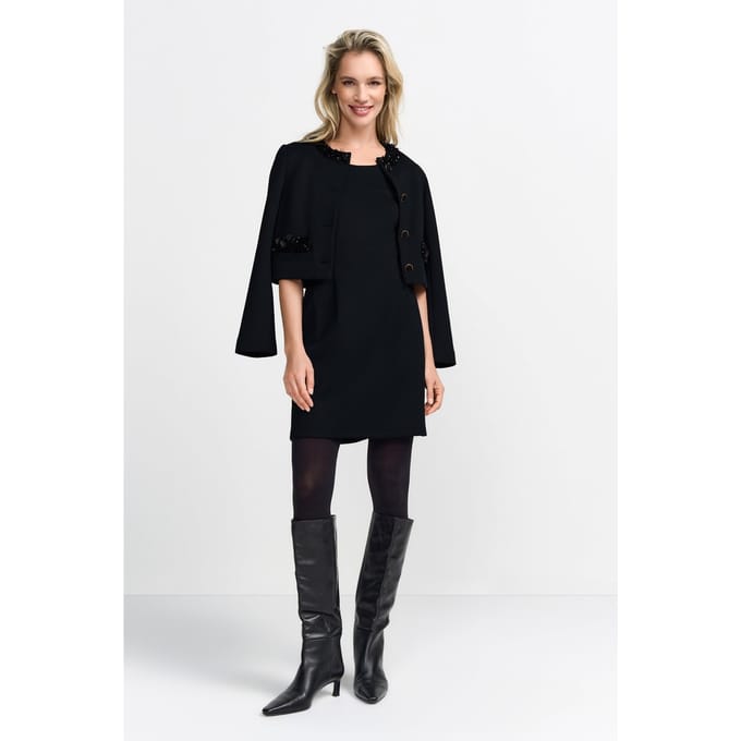Rich & Royal Scuba Minidress Black Maat: 38 | Mini Jurken Outlet | Dames | Zwart