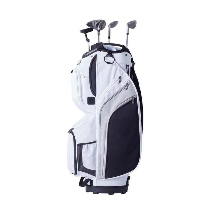 Sac de golf pour voiturette 36” Organisateur 14 compartiments Haut 13 poches Nylon Blanc