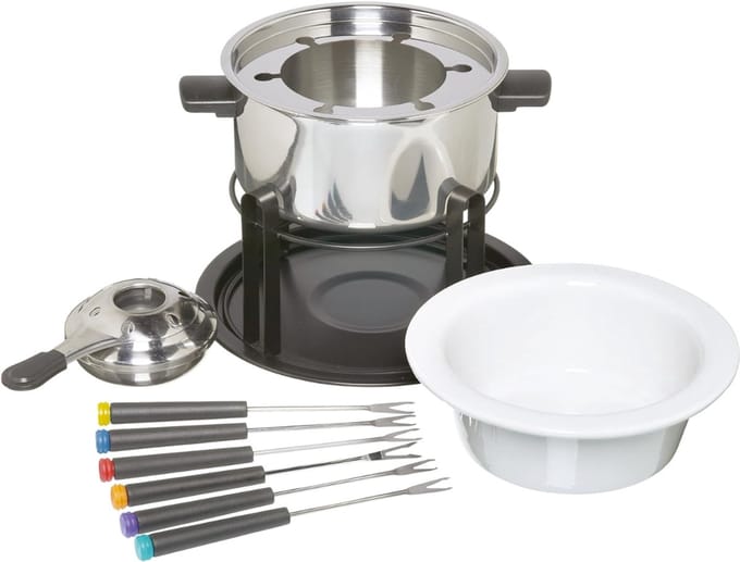 RWB® Kaasfondue Set - Fondue Set - Kaasfondue - Wit - 23 x 23 x 19 cm