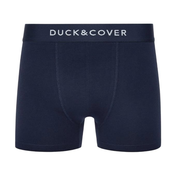 Duck and Cover Mannen Sagnet Boxer Shorts (Verpakking van 3) (Blauw/Wit/Grijs)