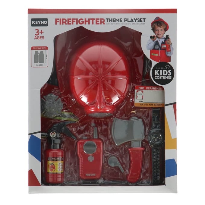 KiddyGo brandweer verkleedset speelgoed met accessoires voor kinderen.
