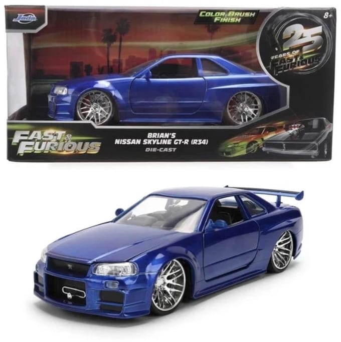 Brian's Nissan Skyline R34 GT-R Fast And Furious modelauto 1:32