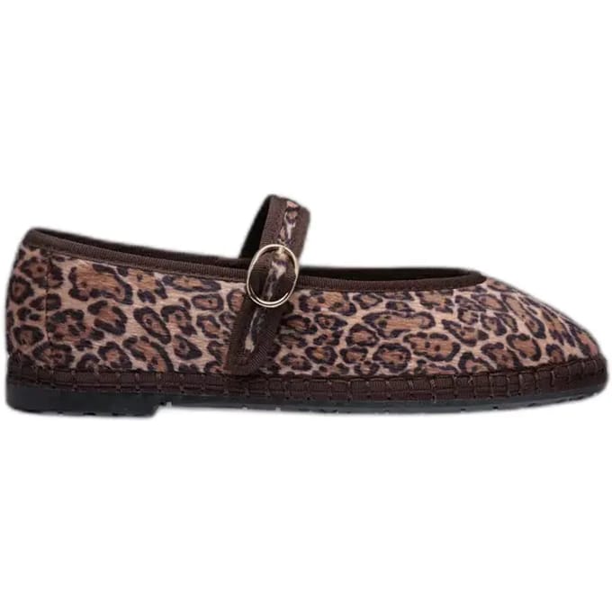 Leopardenprint Ballerina's dames Flabelus