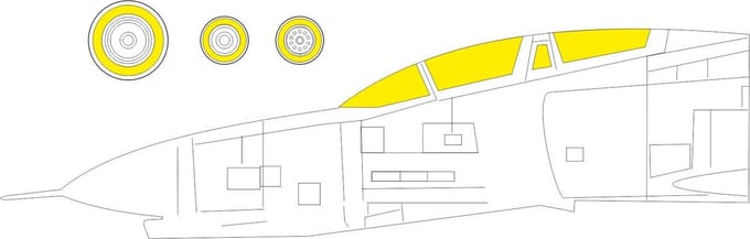 Eduard Modelbouwpakket - EX802 Masking Sheet for F-4B Phantom - Accessoires set - 1:48 - Modelbouw