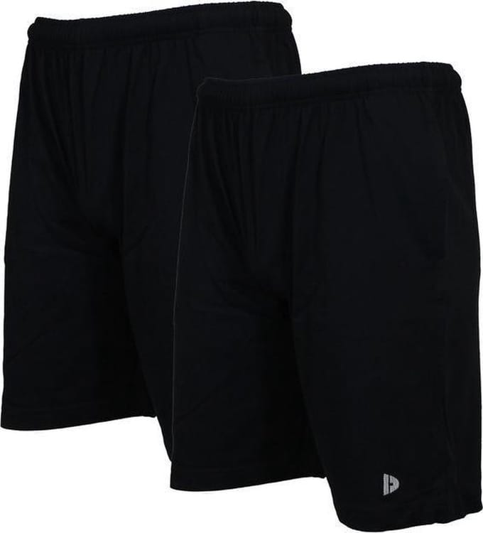 2-Pack Donnay - Ess. joggingshort (Roy) - Sportshort - Black (020) - maat M
