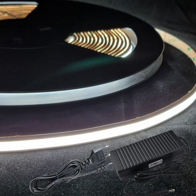 LED Strip COB - 10 Meter - Complete Set - 6000k - Koud Wit - 24V - IP68 Waterdicht - 480LED/m