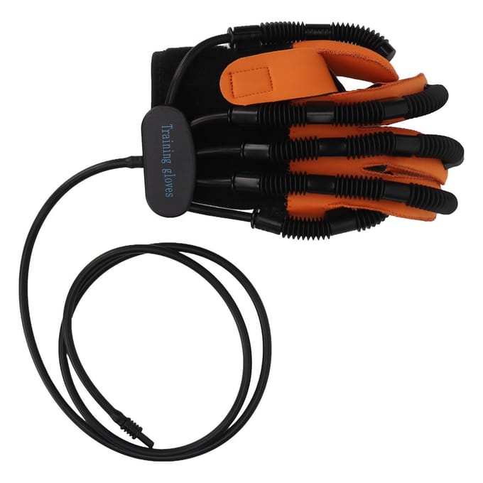 Handrevalidatie Robothandschoen Zachte Harsvezel Perfect Passend Vingertraining Oefenhandschoen L black