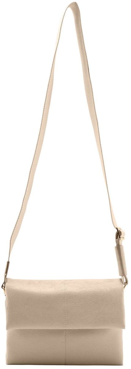 SEIDENFELT MANUFAKTUR Schoudertas Vejen Crossbag Glossy Sand Beige