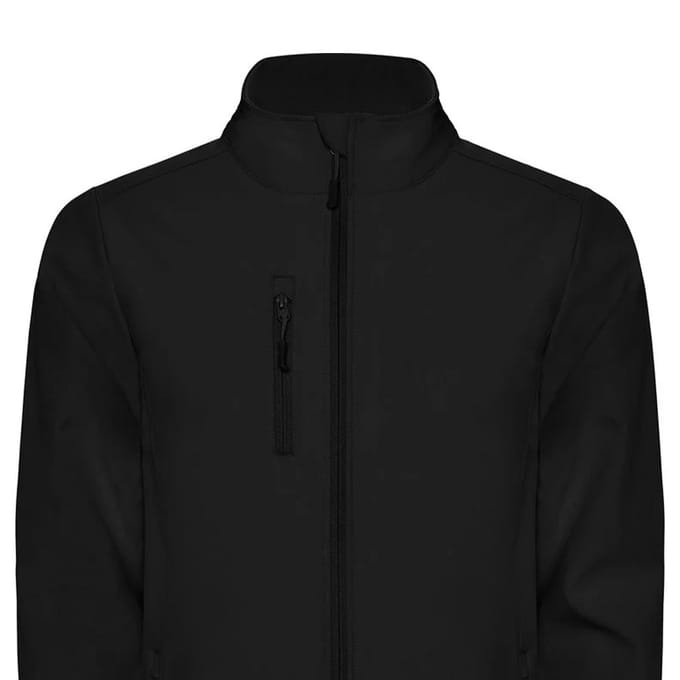Roly Heren Nebraska Soft Shell Jas (Zwart)