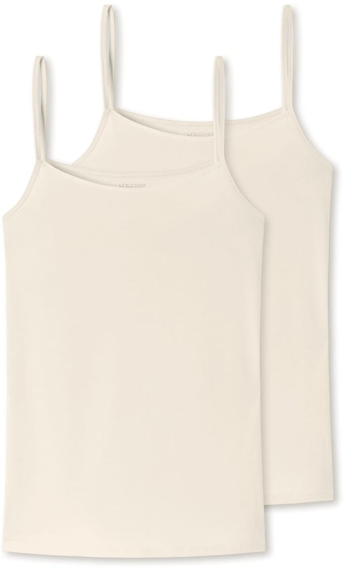 Uncover by Schiesser 2 PACK Spaghetti Top hemdjes - Dames Onderhemd - off wit