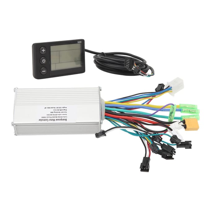 Elektrische Fiets Controller Set 36V 48V 60V 500W 28A Borstelloze 3 Modes Controller 866 LCD Display Paneel white