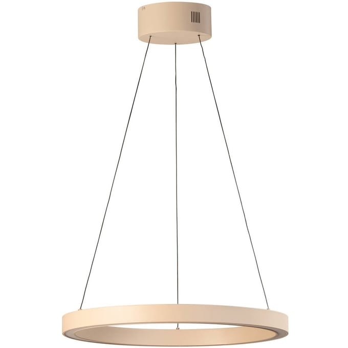 FISCHER & HONSEL LED hanglamp Silvio, Ø 60 cm, zandkleurig, metaal, CCT