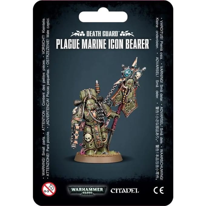 5-delig beeldje Games Workshop Warhammer 40k - Death Guard Plague Marine Icon Bearer