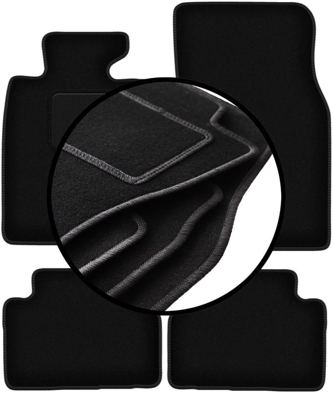 Complete set veloursmatten voor: Mini Clubman R55 hatchback (2006-)