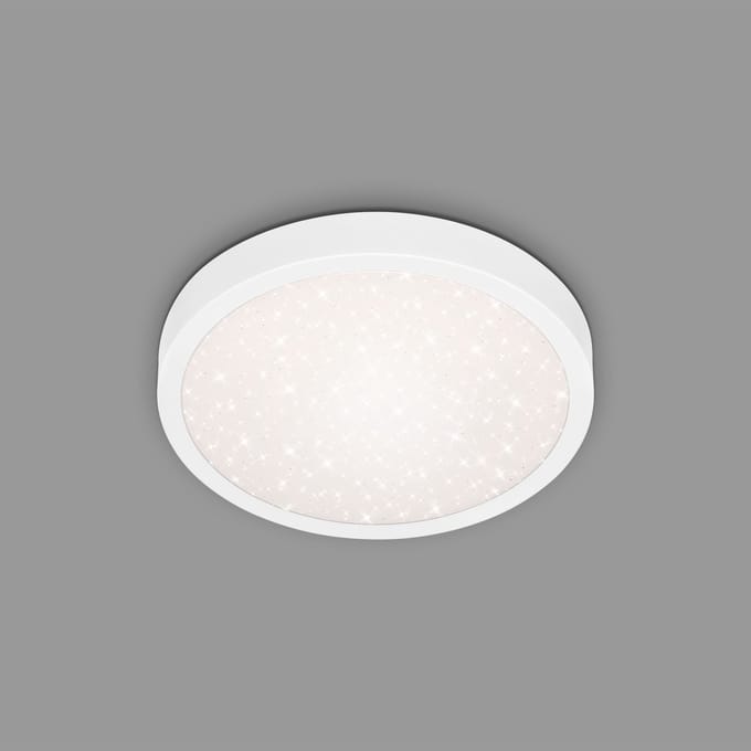 BRILONER Runa - Sterrenhemel Plafonniére - plafondlamp met metaal - 4000 K - 18W - wit - Ø28cm