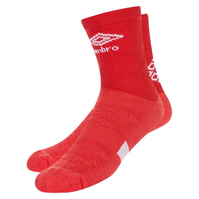 Umbro Heren Protex Gripped Enkelsokken (Vermiljoen)