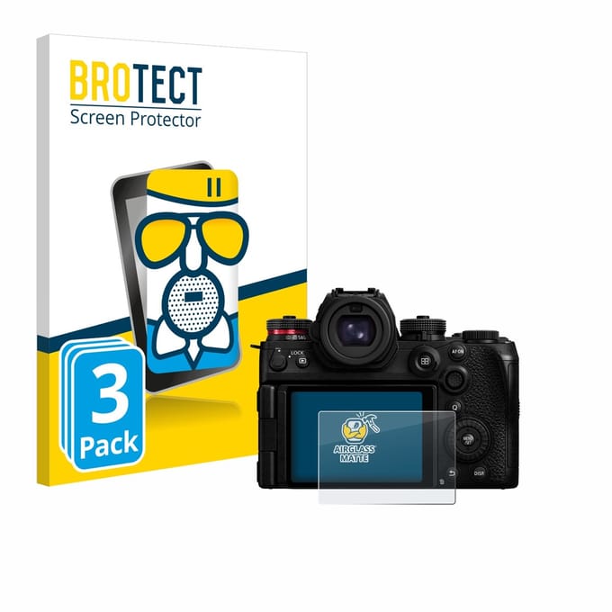 BROTECT - Screenprotector voor Panasonic Lumix S1R II - Folie Beschermfolie Beschermglas matte 3 Stuks