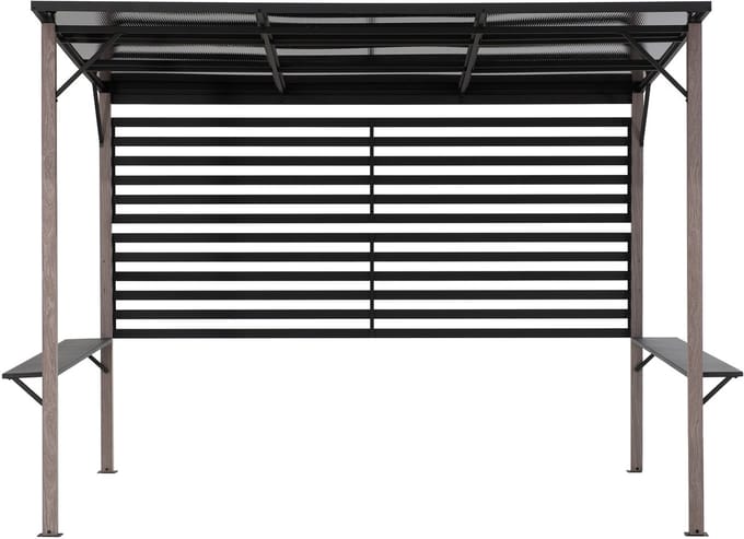 Whirlpool Spa Jacuzzi Pergola gepoedercoat staal - 252x282cm in antraciet
