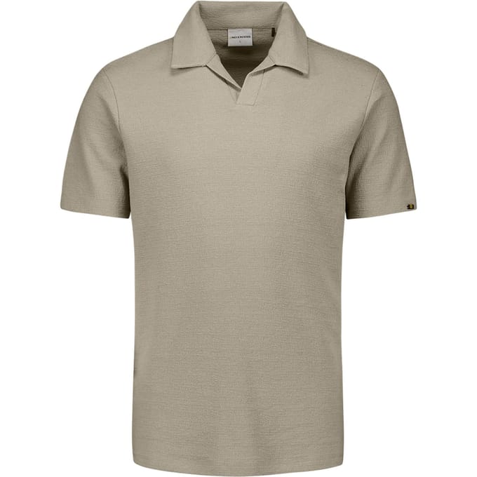 No Excess Polo V Solid Jacquard Taupe Größe: XL | Poloshirts Outlet | Herren | Schwarz