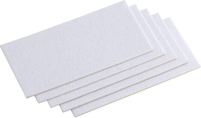 Metafranc WU0645436 Viltdoppen Vierkant, Zelfklevend Wit (l x b) 200 mm x 100 mm 1 set(s)