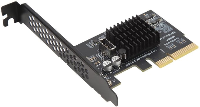 Dailygoody - PCIe 4X Naar USB 3.2 Gen 2 Uitbreidingskaart - Hoogwaardige snelheid - Type C-interface - Desktop-pc - Geschikt voor Windows en Linux - S.